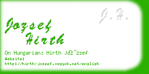 jozsef hirth business card